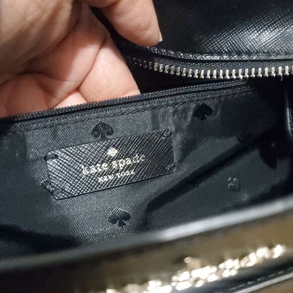 Kate Spade New York Staci Medium Black Leather Satchel Bag - Picture 9 of 12